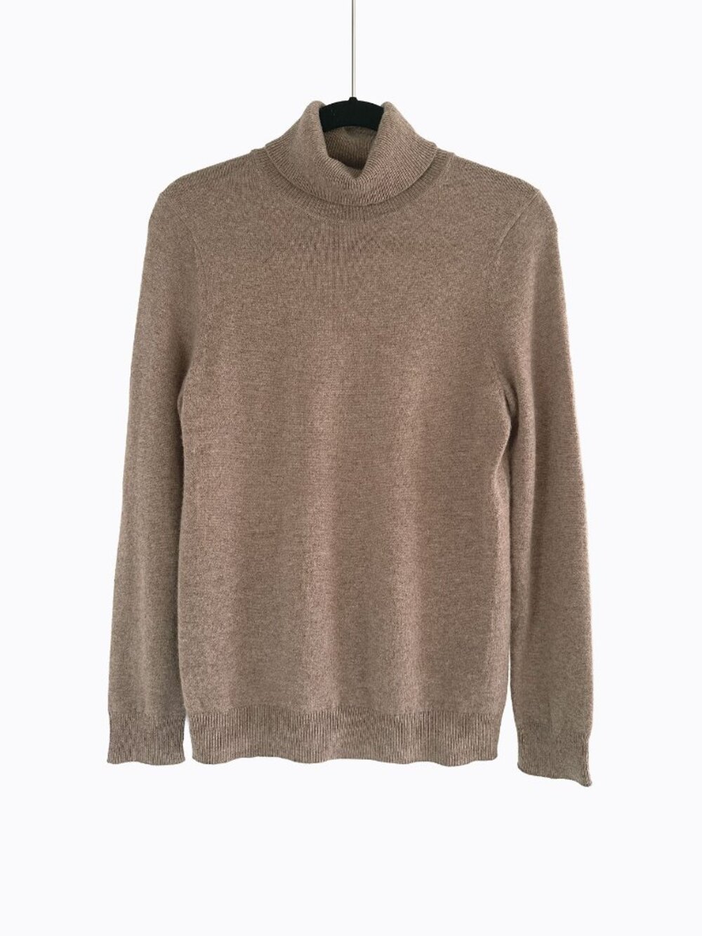 Charter Club Luxury 100% Cashmere Turtleneck Sweater M Camel Taupe Neutral Top
